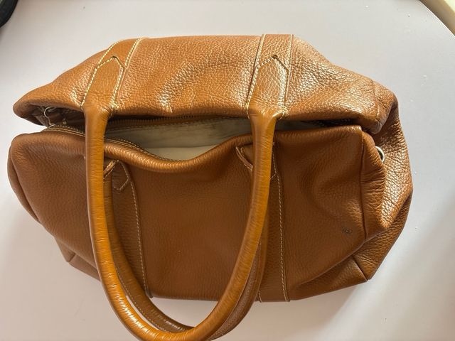 Borsa in pelle marrone