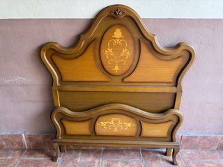Juego 2 cabeceros 90 cama madera estilo antiguo