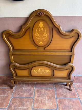 Juego 2 cabeceros 90 cama madera estilo antiguo