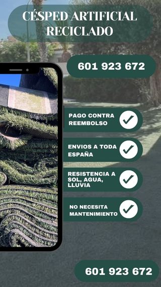 Cesped artificial reciclado