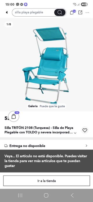 Silla TRITÓN 2108 Plegable con Toldo