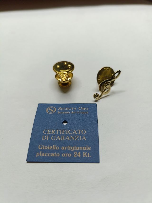 2 gadget placcati Oro 24 Kt Selecta Oro