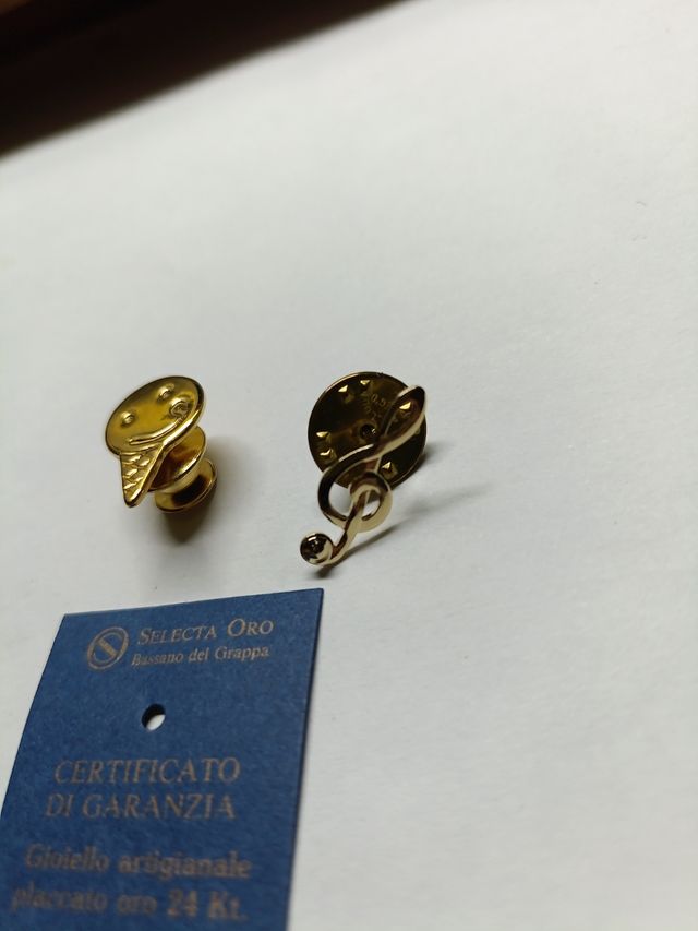 2 gadget placcati Oro 24 Kt Selecta Oro