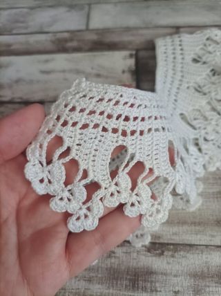 COLLETTO VINTAGE UNCINETTO COTONE BIANCO
