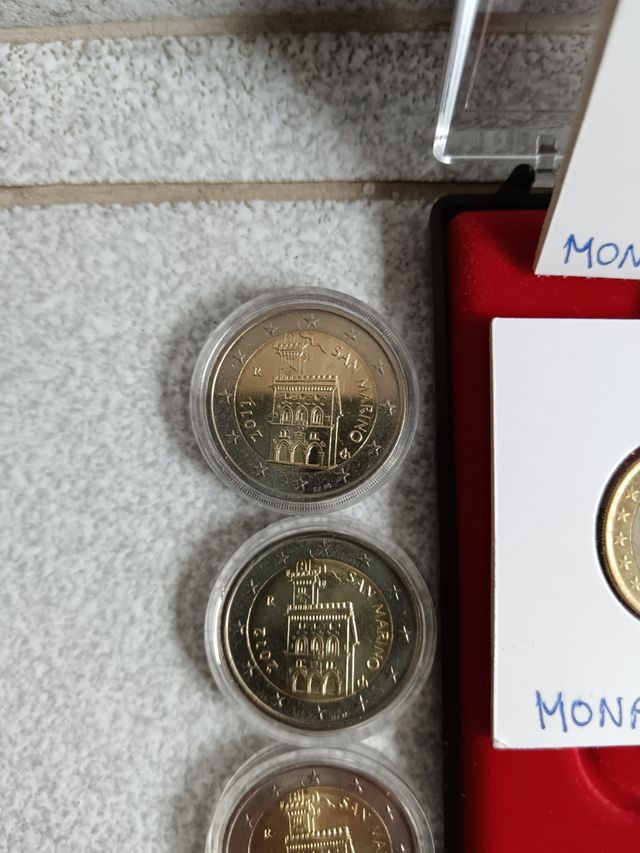 Monedas Mónaco Andorra varios años