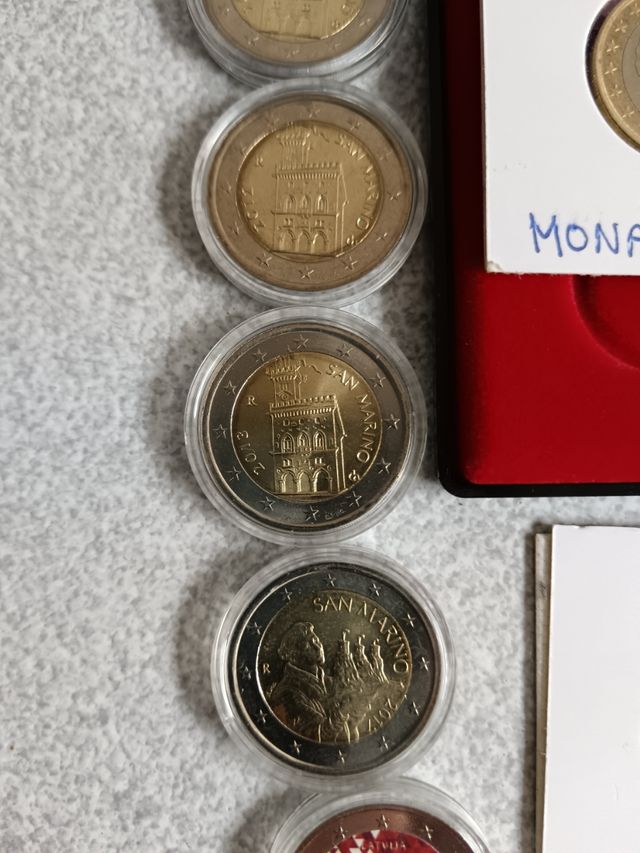 Monedas Mónaco Andorra varios años