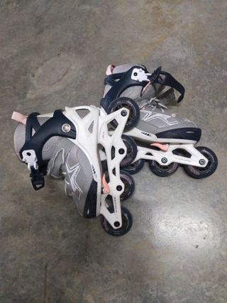 Patines extensibles  en línea niña 
Talla 32- 35