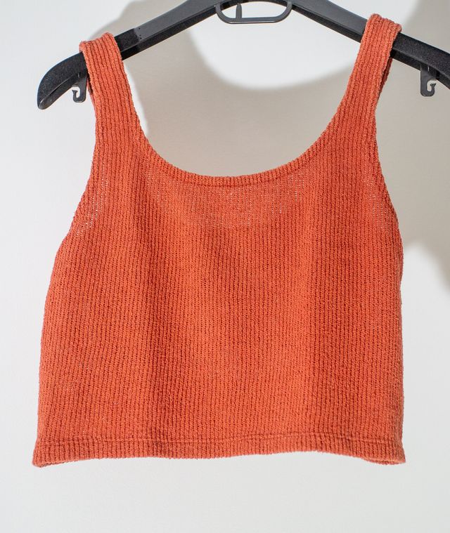 Camiseta Zara Trafaluc S, color ladrillo