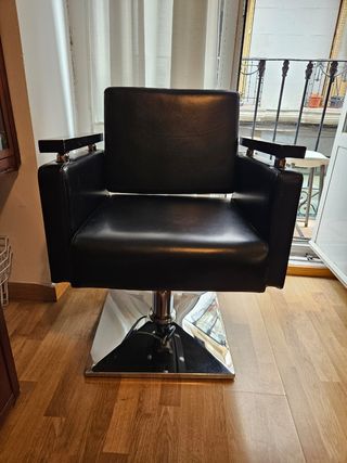 Silla Peluquería Vintage Negra