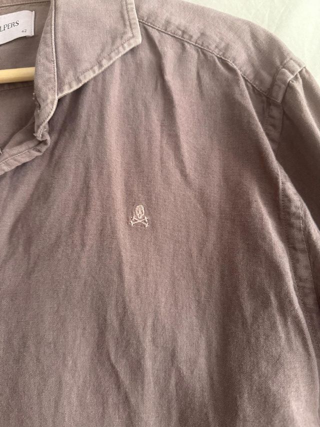 Camisa Scalpers lino marrón - L