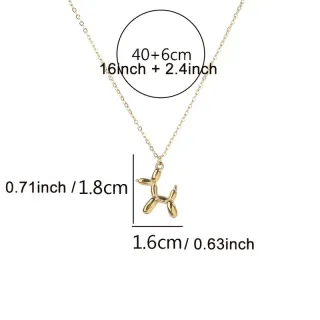 Collar Perro Globo Acero Dorado