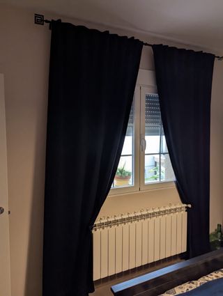 Cortinas opacas - 2 uds. - azul marino