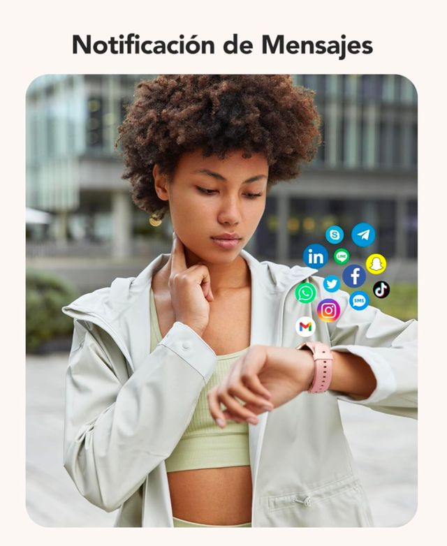 Smartwatch Mujer Rosa con Llamadas