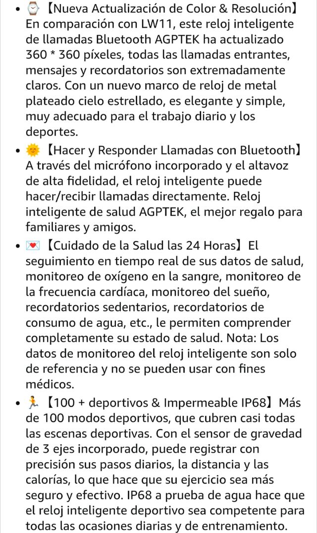 Smartwatch Mujer Rosa con Llamadas