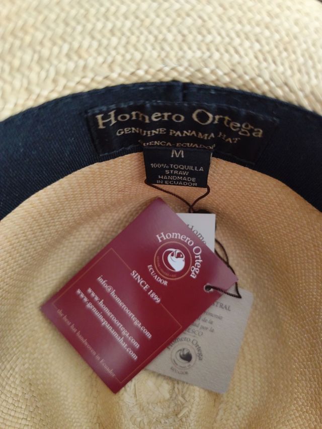 Sombrero Panamá Original Homero Ortega. Sin uso