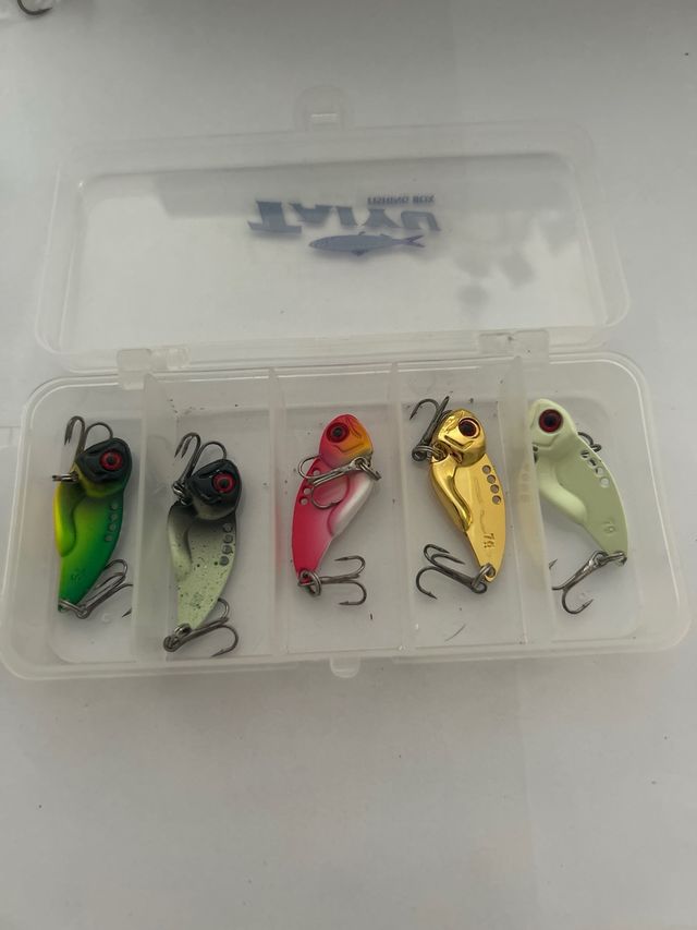 lote de 5 Señuelos Pesca de 7 gr tipo hoja