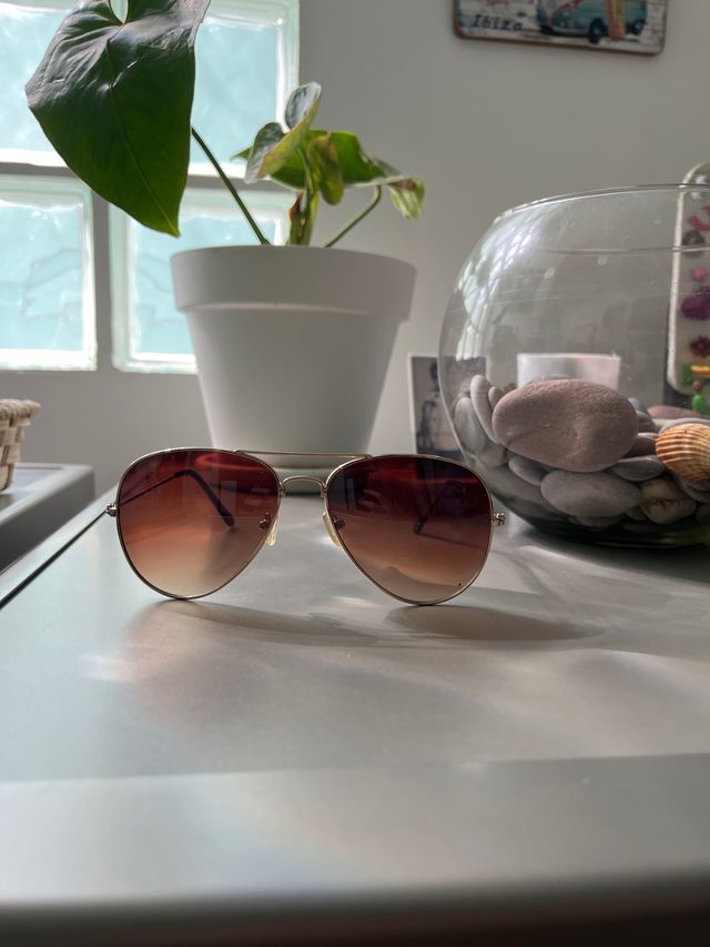 Gafas Aviator Doradas