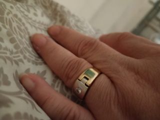 Anillo bicolor oro-plata