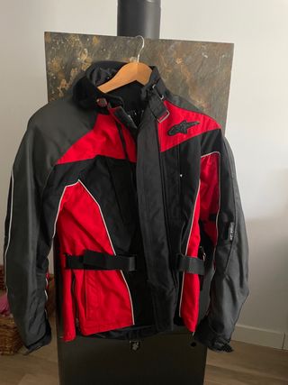 Chaqueta moto Alpinestars roja-negra doble forro