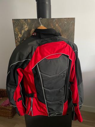 Chaqueta moto Alpinestars roja-negra doble forro