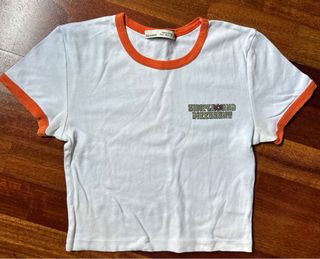 Camiseta crop blanca Pull & Bear