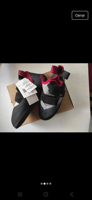 Pies de gato escalada - Gris y Rojo