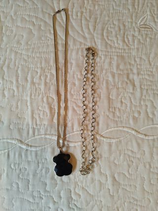 Collar Tous Osito | Plata y Negro.