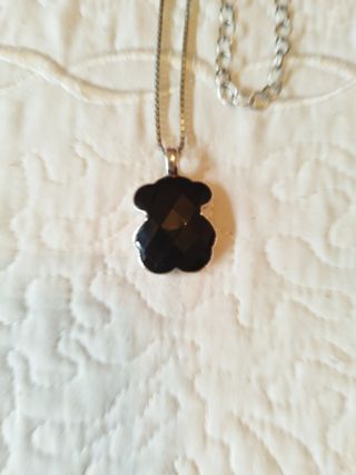 Collar Tous Osito | Plata y Negro.