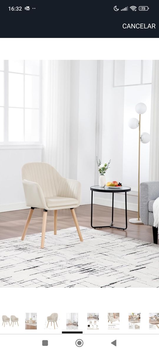 2 Sillas Comedor Beige Vintage nuevos