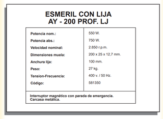 AYERBE ESMERIL PROFISSIONAL AY 200 PROF LJ