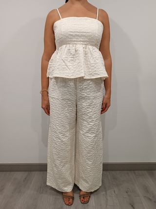 Conjunto blanco top y pantalón