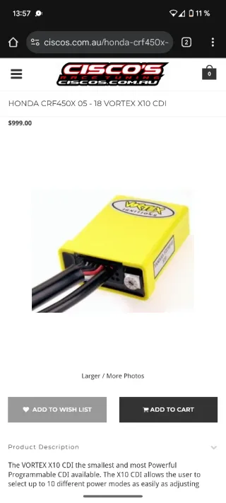 Honda CRF 450X matriculada