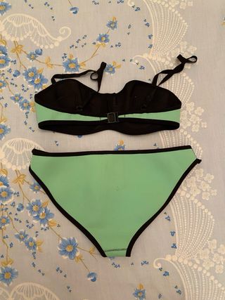 Bikini neopreno - Turquesa & Negro