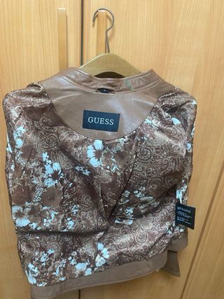 Chaqueta piel marrón Guest
