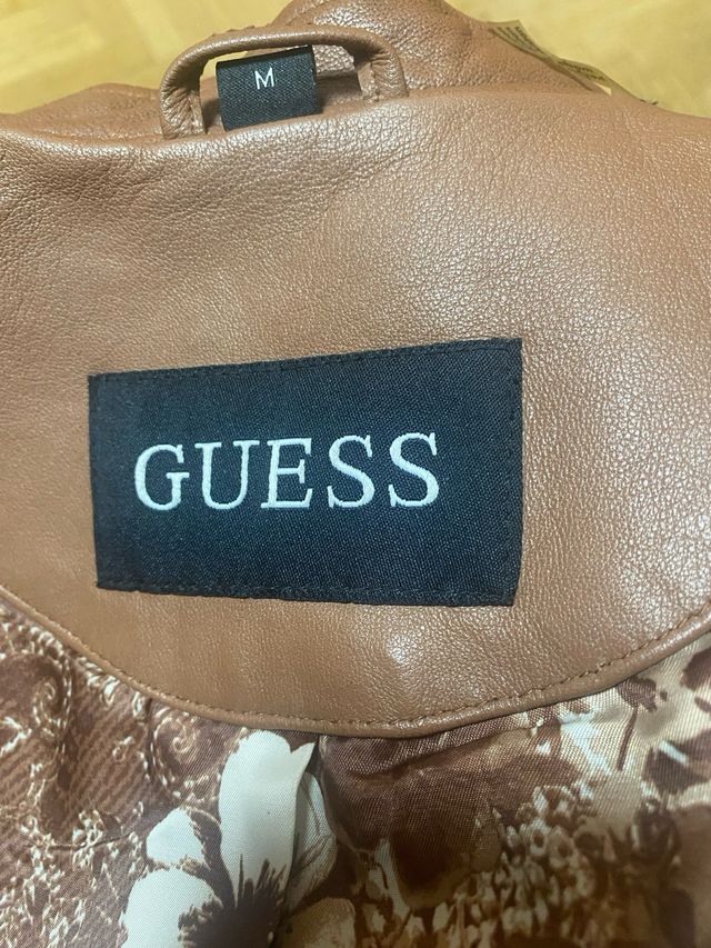 Chaqueta piel marrón Guest