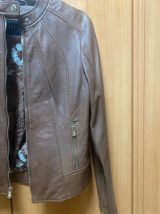 Chaqueta piel marrón Guest