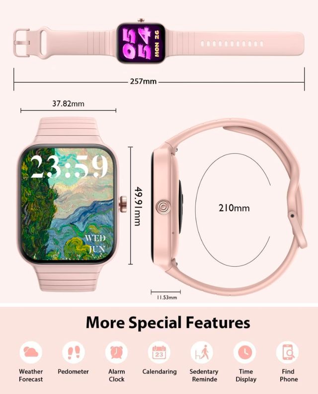 Smartwatch Mujer Rosa - Reloj Inteligente