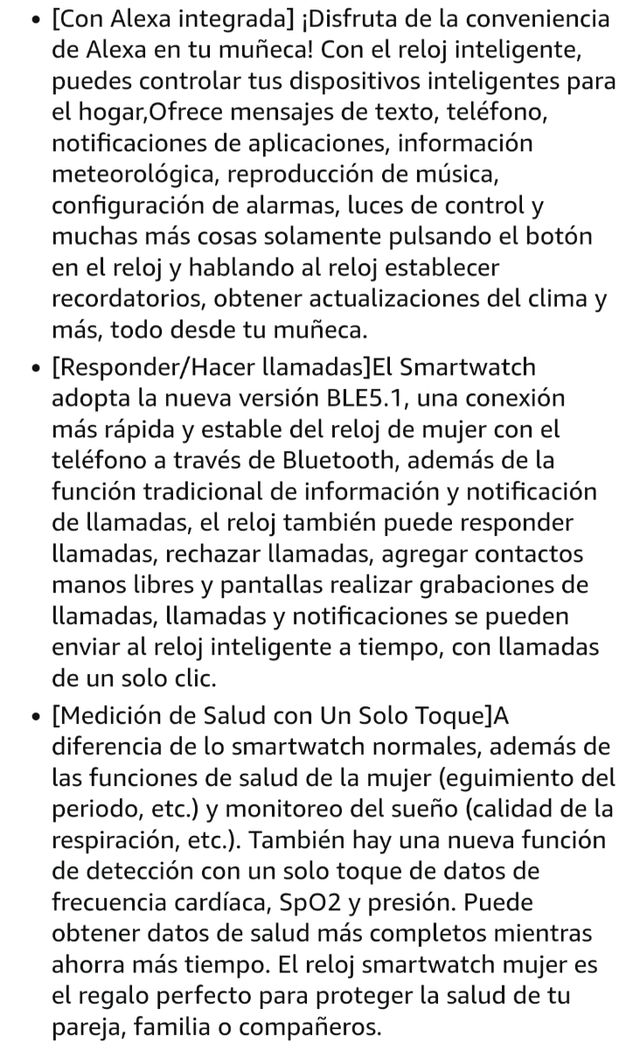 Smartwatch Mujer Rosa - Reloj Inteligente
