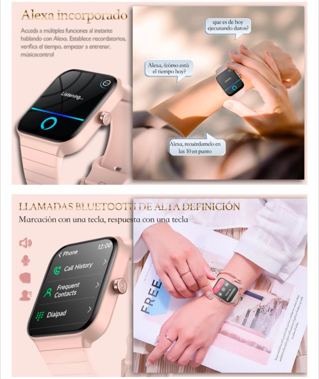 Smartwatch Mujer Rosa - Reloj Inteligente