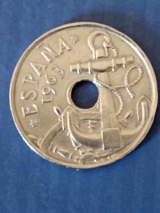 Moneda España 1963 - 50 céntimos, los dos Reales,