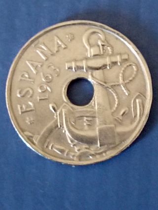 Moneda España 1963 - 50 céntimos, los dos Reales,
