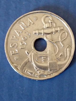 Moneda España 1963 - 50 céntimos, los dos Reales,