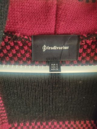 Chaqueta cuadros roja-negra talla S