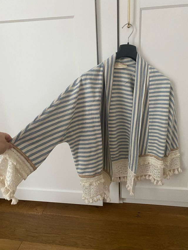 Kimono KAOS Jeans blu a righe