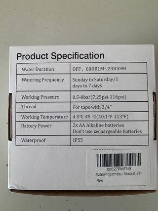 Temporizador Riego Trjzwa LCD Programador riego