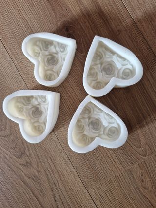 2 Moldes silicona corazones