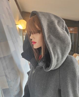 Abrigo ZARA gris mujer talla M