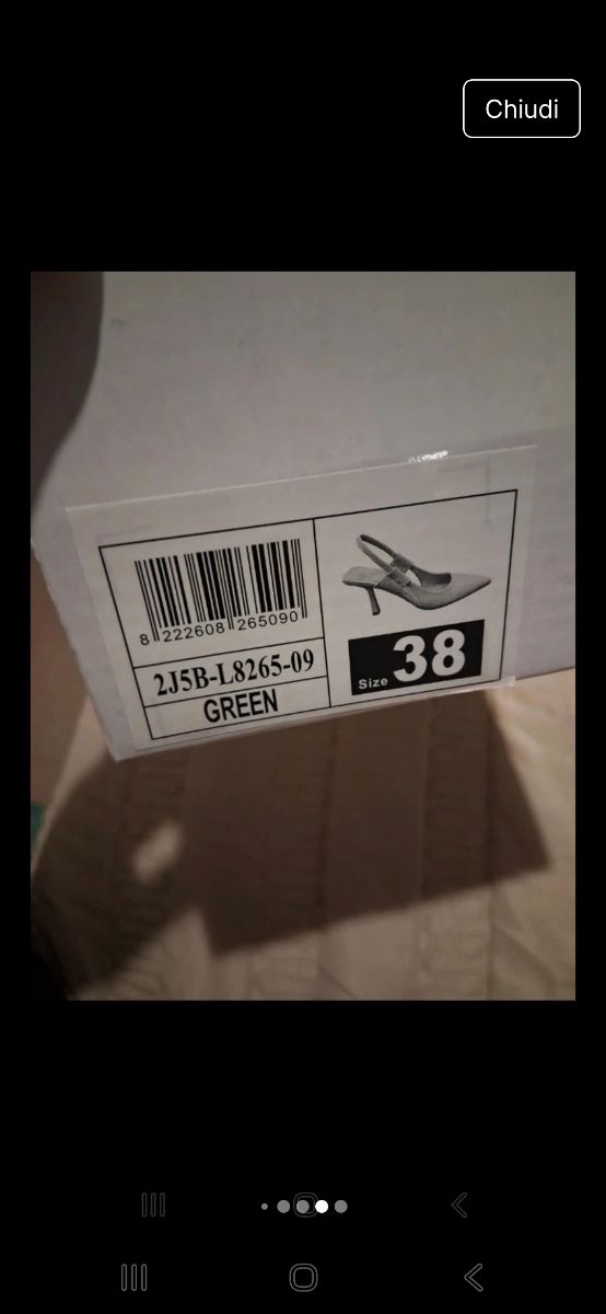 Scarpe tacco verde 38