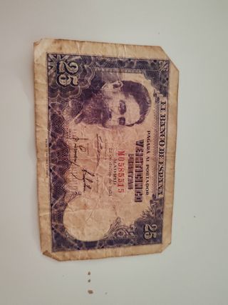 Billete 25 pesetas España 1954