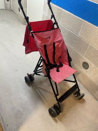 Silleta paseo bebé rosa